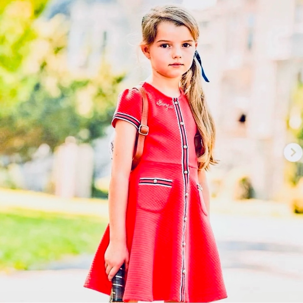 Janie and Jack equestrian Red Dress